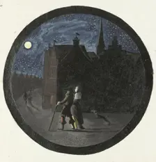 Couple walking in moonlight, in or after c.1654-in or before c.1659. Creator: Gesina ter Borch
