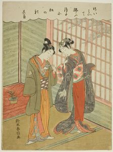 Couple with a Pet Mouse, c. 1768/69. Creator: Suzuki Harunobu