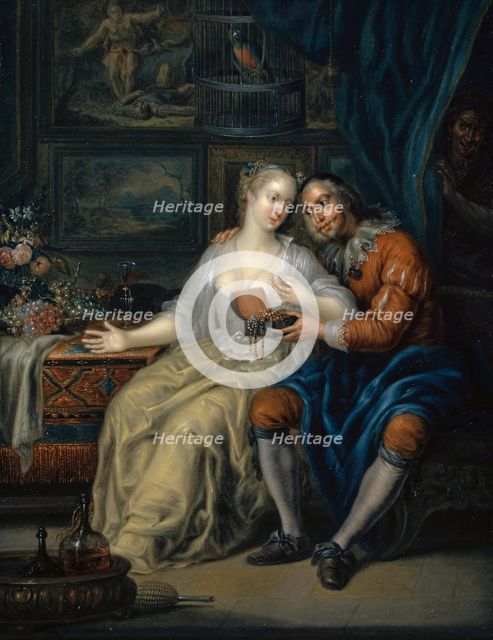 Couple with Matchmaker, 1800. Creator: Johann Georg Platzer.