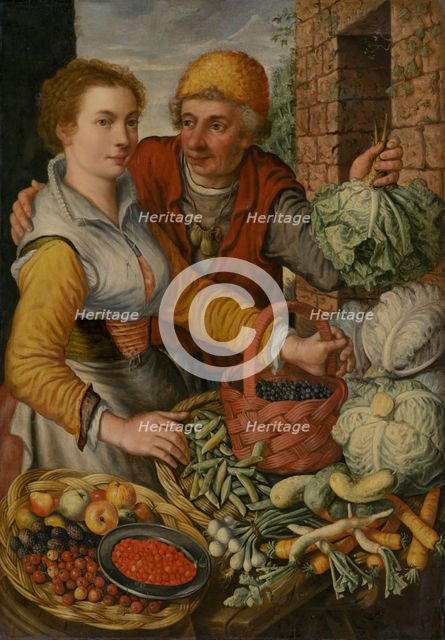 Couple with Vegetables and Fruit, 1559. Creator: Joachim Beuckelaer.