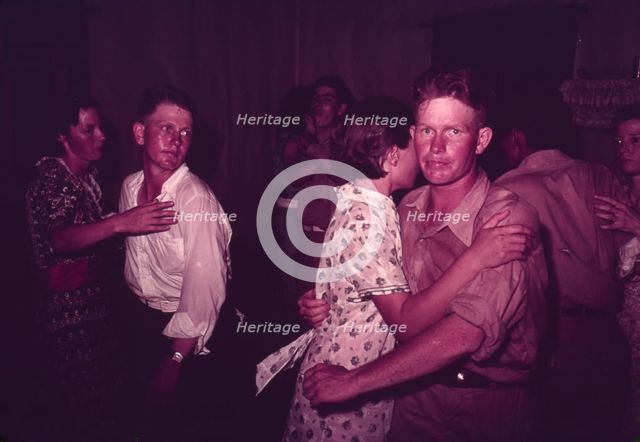Couples at square dance, McIntosh County, Oklahoma, 1939 or 1940. Creator: Russell Lee.