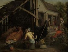 Couples Making Love at a Country Inn, c.1570-c.1590. Creator: Aert Pietersz.
