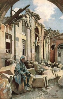 'Cour de l'Eveche 1916 Creator: Francois Flameng