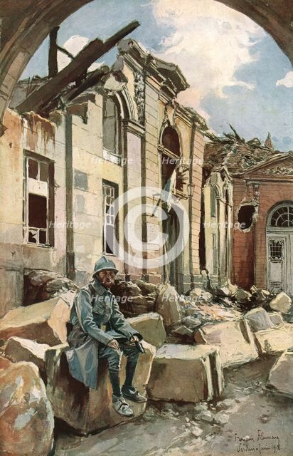 ''Cour de l'Eveche', 1916 Creator: Francois Flameng.