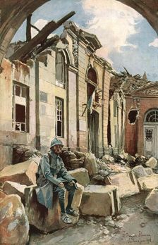 'Cour de l'Eveche 1916 Creator: Francois Flameng