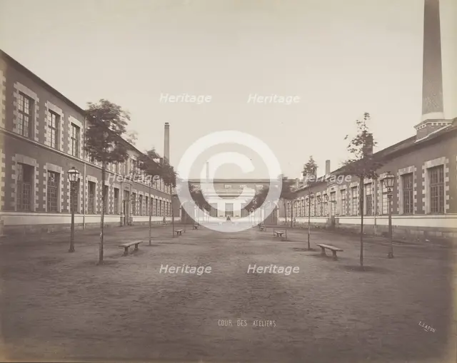 Cour des Ateliers, ca. 1880. Creator: Louis Lafon.