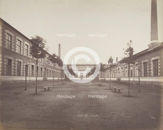 Cour des Ateliers, ca. 1880. Creator: Louis Lafon.