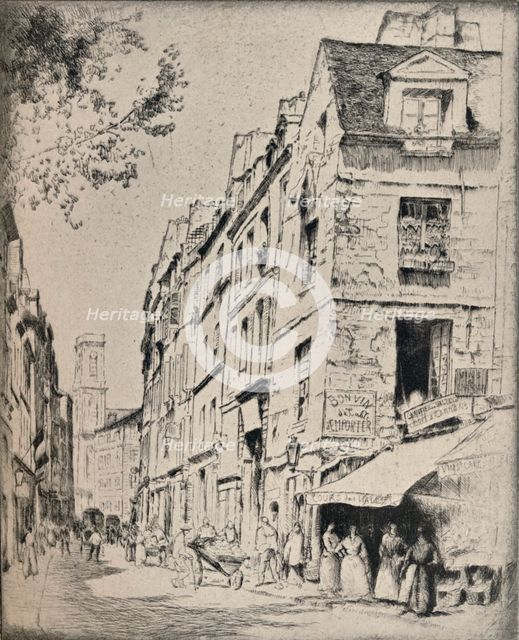 'Cour des Halles, Rue St Jacques', 1915. Artist: Bror Julius Olsson Nordfeldt.