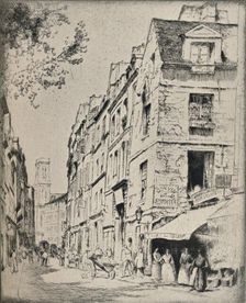 Cour des Halles, Rue St Jacques 1915. Artist: Bror Julius Olsson Nordfeldt