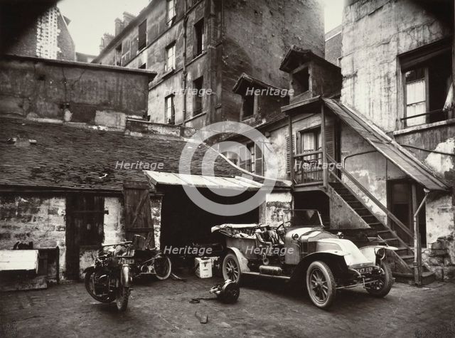 Cour, Rue De Valence, 1922, (1956). Creator: Eugene Atget.