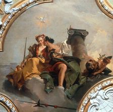 Courage and Justice, 1744. Creator: Tiepolo, Giambattista (1696-1770)