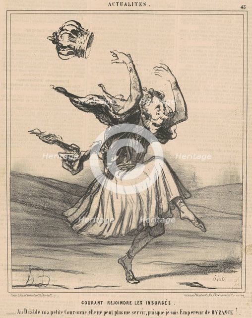 Courant rejoindre les insurgés, 19th century. Creator: Honore Daumier.