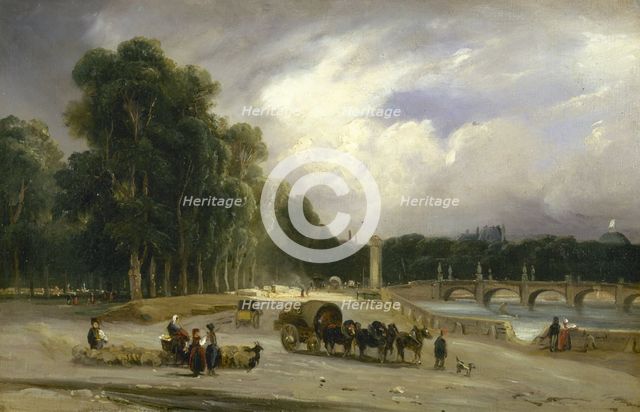 Cours-la-Reine, around 1828, c1828. Creator: Theodore Gudin.