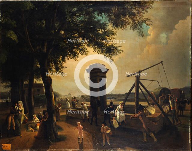 Cours-la-Reine market pump, 1802. Creator: Jean-Baptiste Bizard.
