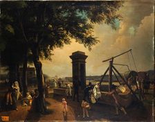 Cours-la-Reine market pump, 1802. Creator: Jean-Baptiste Bizard