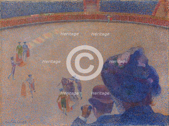 Course de taureaux, 1891-1892. Creator: Cross, Henri Edmond (1856-1910).