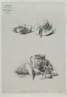 Course in Drawing: No. 4 - Still Life. Creator: Charles-Émile Jacque (French, 1813-1894)