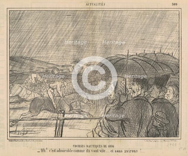 Courses nautiques de 1856, 19th century. Creator: Honore Daumier.