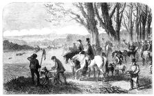 Coursing meeting at Hampton Park, 1860. Creator: Frederick John Skill