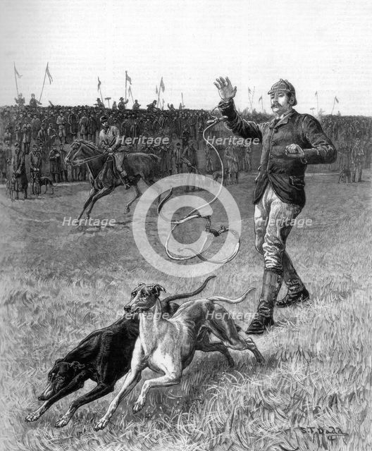 'Coursing: Slipping the Greyhounds', 1887. Artist: Unknown