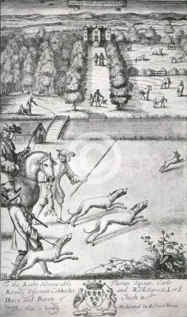 'Coursing with Grayhounds', late 17th century, (1911). Creator: S G.