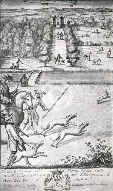 'Coursing with Grayhounds', late 17th century, (1911). Creator: S G.