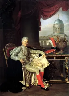 Court Councillor Prince Alexander Sergeevich Stroganov (1782-1843), 1814. Creator: Varnek, Alexander Grigoryevich (1782-1843)