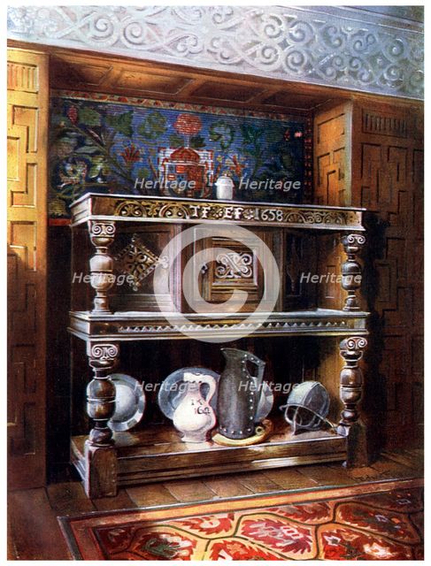 Court cupboard buffet, 1910.Artist: Edwin Foley