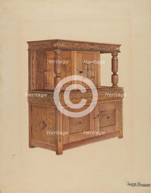 Court Cupboard, c. 1936. Creator: Louis Annino.