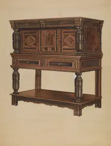 Court Cupboard, c. 1937. Creator: Lawrence Phillips