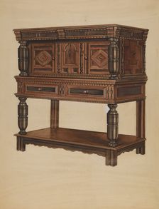 Court Cupboard, c. 1937. Creator: Lawrence Phillips