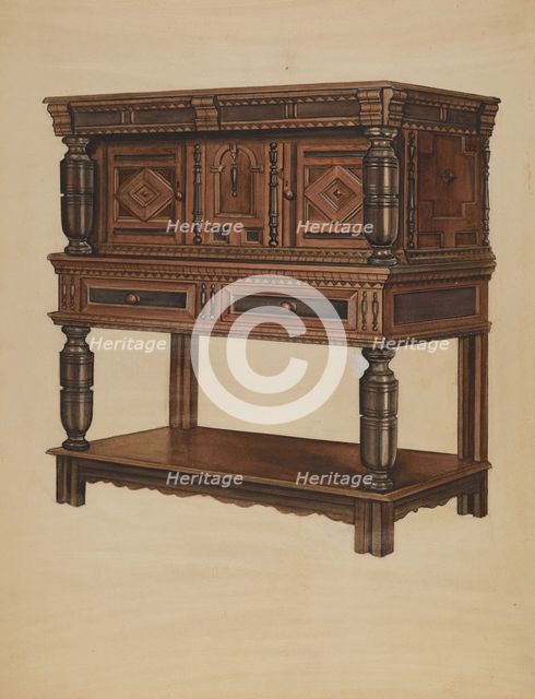 Court Cupboard, c. 1937. Creator: Lawrence Phillips.