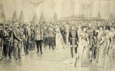 Court Ball in the St Nicholas Hall of the Winter Palace, 1880s. Creator: Brozh, Karel (Carl) (1836-1901)