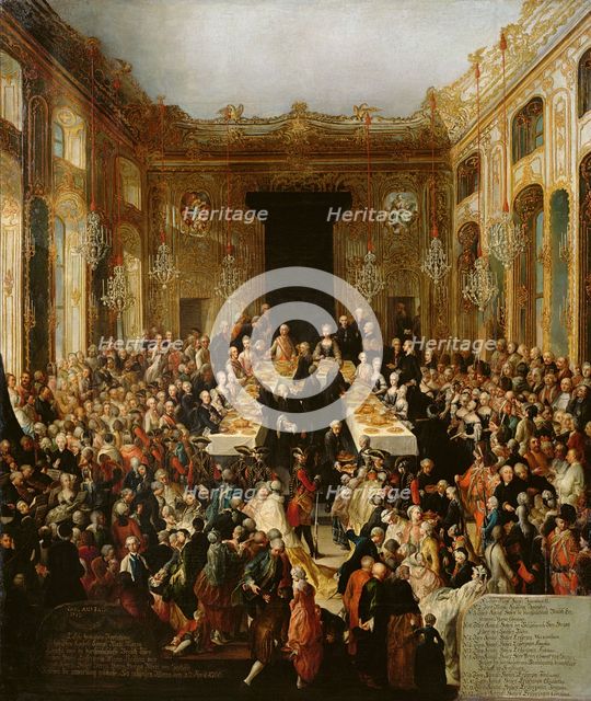 Court Banquet to celebrate the Engagement of Archduchess Marie Christine to Prince Albert of Saxony,