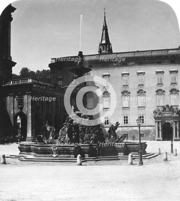 Court fountain and residence, Salzburg, Austria, c1900s.Artist: Wurthle & Sons