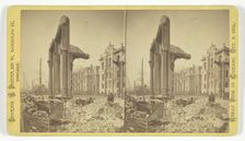 Court House, seen through ruins of Fifth National Bank, 1871. Creator: Lovejoy & Foster