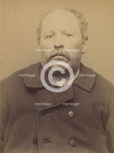 Court. Jean-Claude. 58 ans, né à Cherissey-le-M. (Haute-Savoie). Marchand de pains d'épice..., 1894. Creator: Alphonse Bertillon.