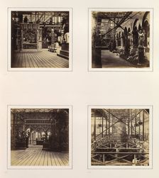 [Court of Ancient Monuments; German Medieval Court; View with Statue of Albert of Bava..., ca. 1859. Creator: Attributed to Philip Henry Delamotte