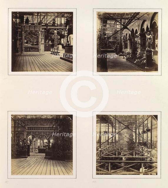 [Court of Ancient Monuments; German Medieval Court; View with Statue of Albert of Bava..., ca. 1859. Creator: Attributed to Philip Henry Delamotte.