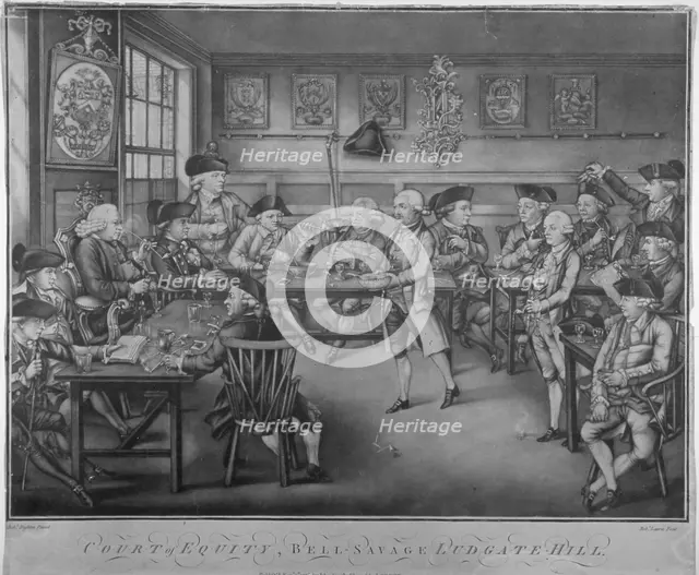 Court of Equity, Belle Sauvage Inn, Ludgate Hill, City of London, 1778. Artist: Robert Laurie