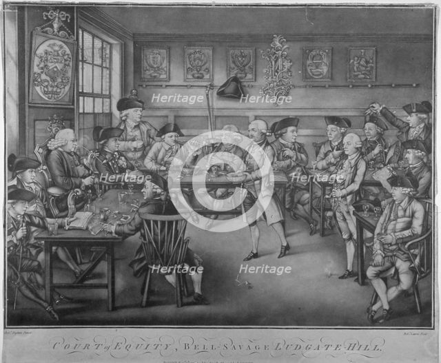 Court of Equity, Belle Sauvage Inn, Ludgate Hill, City of London, 1778. Artist: Robert Laurie