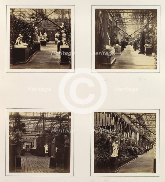 [Court of French and Italian Sculpture; Avenue in Front of Fine Arts Courts; View into..., ca. 1859. Creator: Attributed to Philip Henry Delamotte.