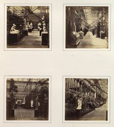 [Court of French and Italian Sculpture; Avenue in Front of Fine Arts Courts; View into..., ca. 1859. Creator: Attributed to Philip Henry Delamotte