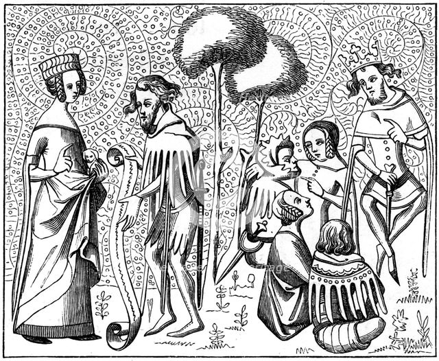 Court of Love, Provence, France, 14th century (1849). Artist: Unknown