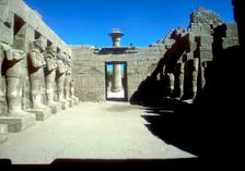 Court of Rameses III with statues of Osiris, Temple of Amun, Karnak, Egypt, c12th century BC