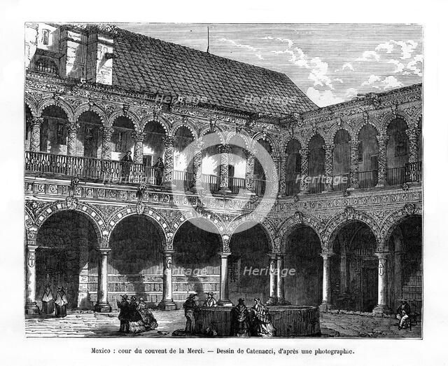 Court of the Convent of Mercy, Mexico, 19th century. Artist: H Catenacci