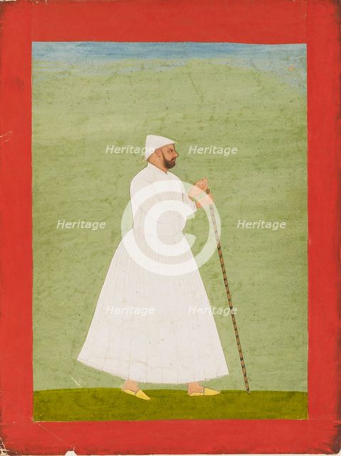 Court official wearing a white jama, c1740. Artist: Unknown.