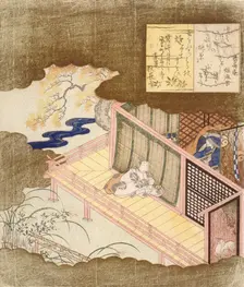 Court Lovers Exchanging Poems, c1811. Creator: Kubo Shunman