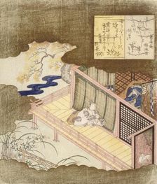 Court Lovers Exchanging Poems, c1811. Creator: Kubo Shunman