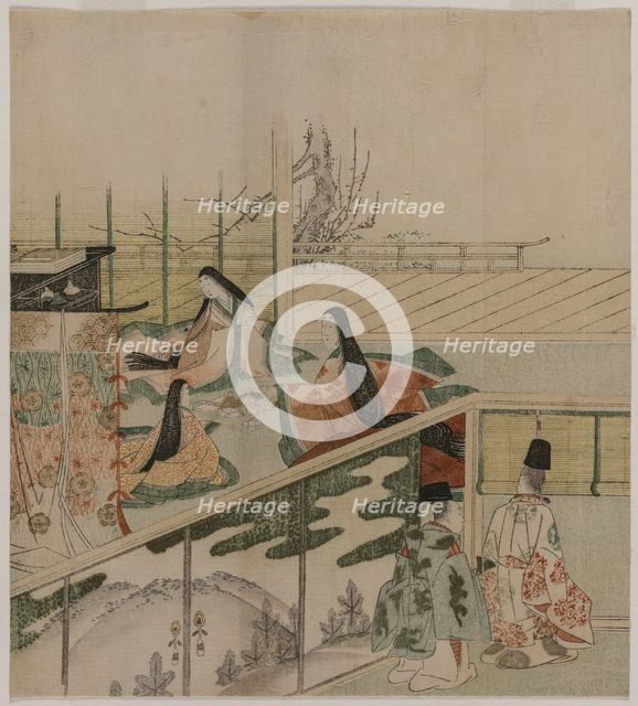 Court Ladies Making Dolls, 1790s. Creator: Kubo Shunman (1757-1820), attributed to.